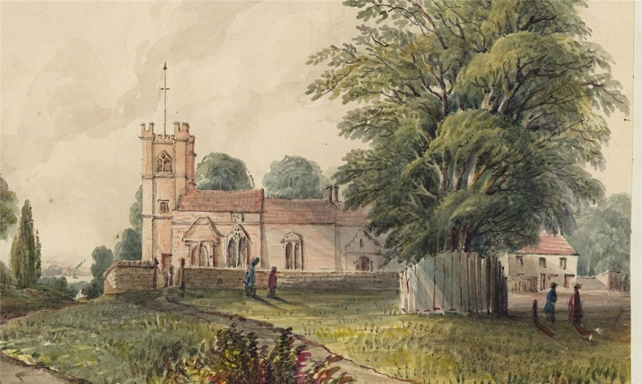 Mary Webster Watercolour Painting Charlton Church Woolwich Greenwich London 18416