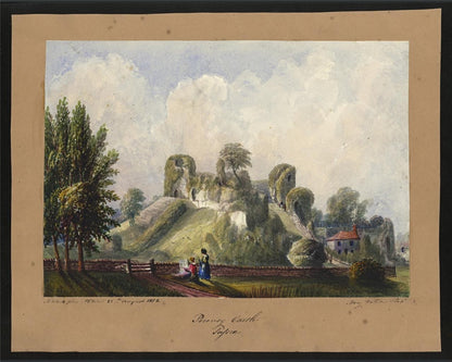 Mary Webster (1794-1883) - Watercolour Painting - Pevensey Castle Sussex - 18521