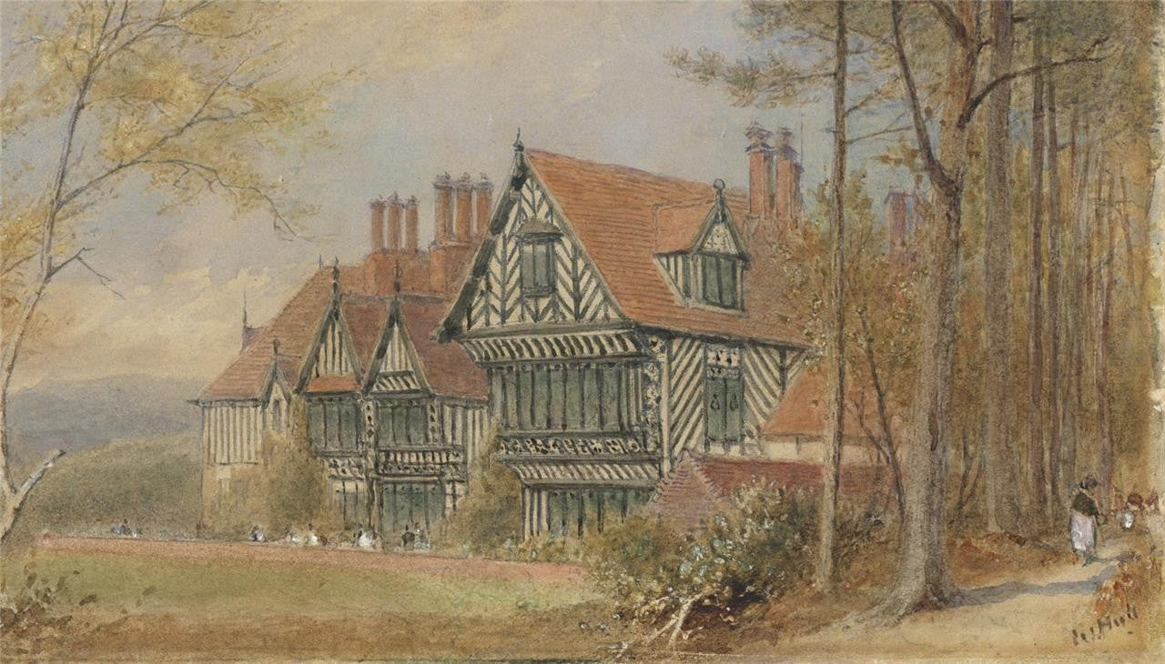 William Hull (1820-1880) Watercolour Painting Birket Foster's Home Witley Surrey3