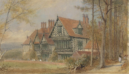 William Hull (1820-1880) Watercolour Painting Birket Foster's Home Witley Surrey3
