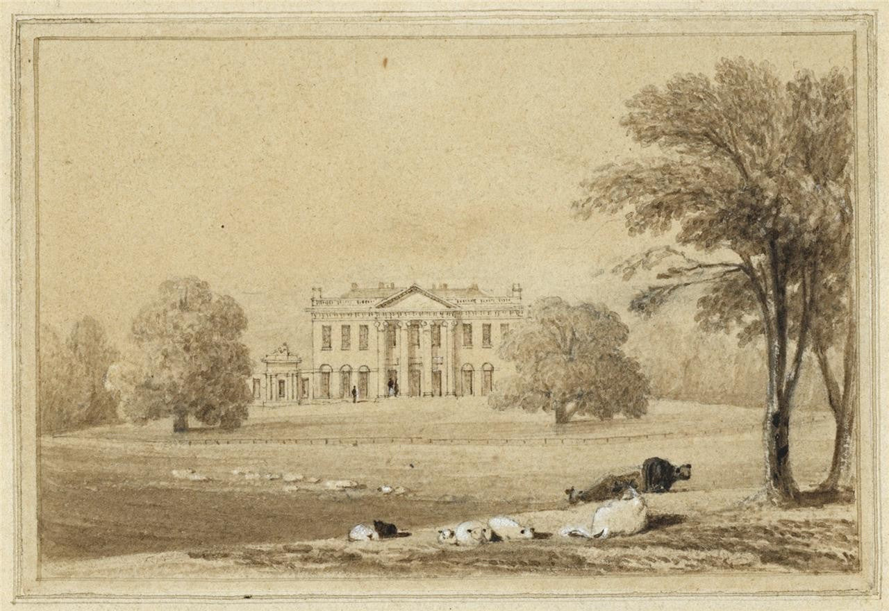 John Preston Neale (1780-1847) Watercolour Painting Silwood Park Berkshire0