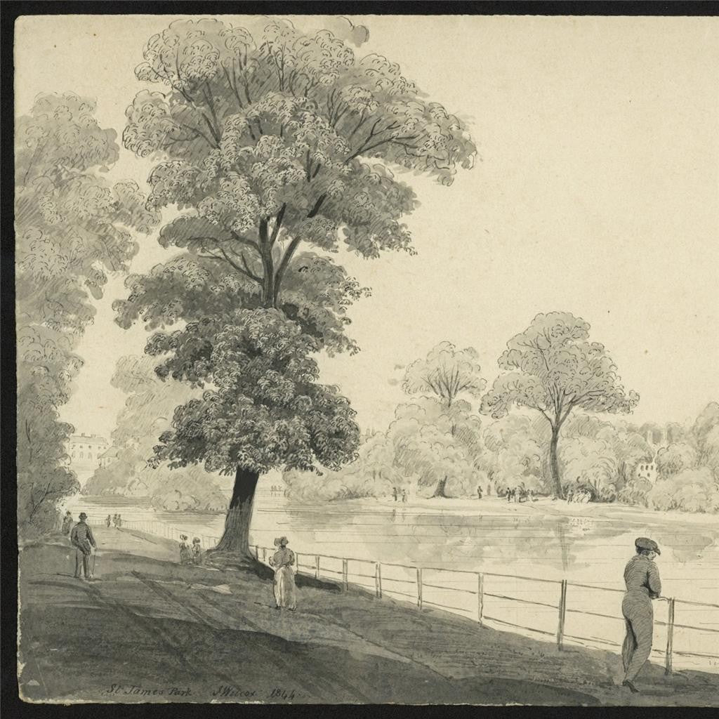 James Wilcox (1778-1865) Watercolour Painting - St James's Park London 18449