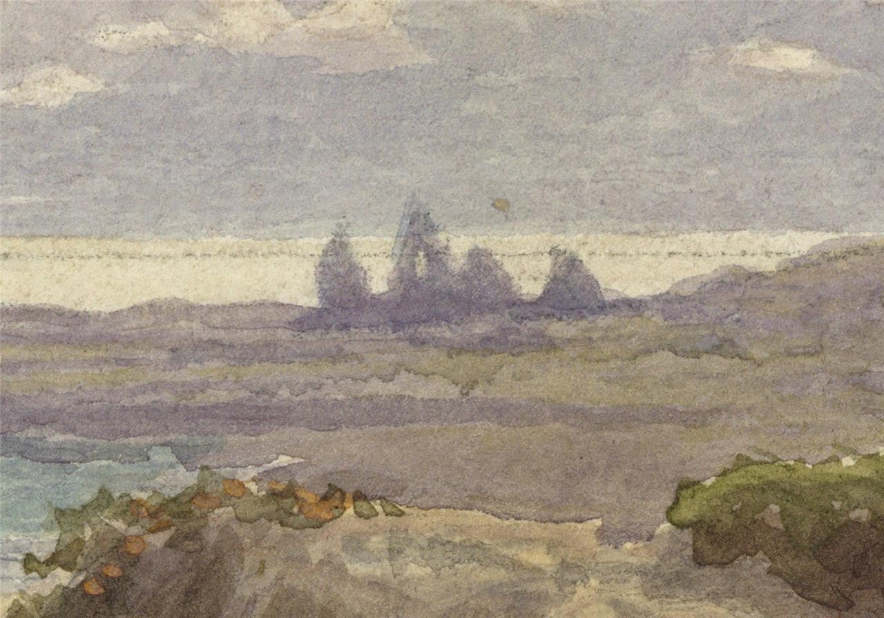 Samuel Phillips Jackson - Watercolour Painting - Sand Dunes Coastal Landscape10