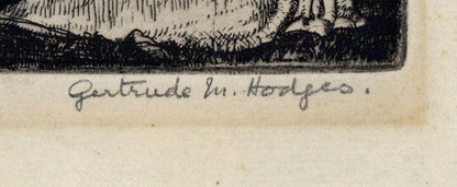 Gertrude Martin Hodges (1902-1989) - Signed Etching - Deposition Of Christ2