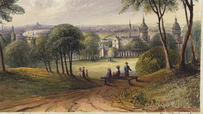 Mary Webster (1794-1883) Watercolour Painting London From Greenwich Park 18384
