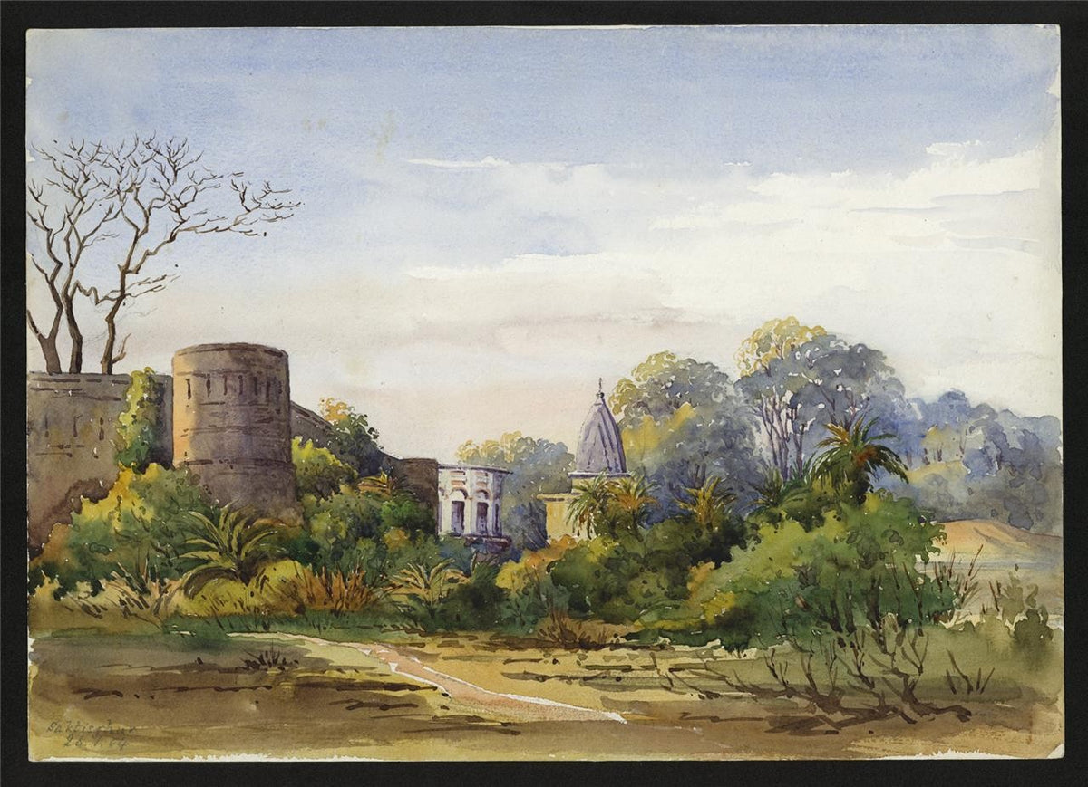 Saktisghar - Saktesgarh India 1904 Watercolour Painting Arthur Herbert Hussey2