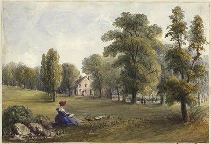 Mary Webster (1794-1883) Watercolour Painting Hyde Park Barracks London 18390