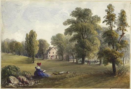 Mary Webster (1794-1883) Watercolour Painting Hyde Park Barracks London 18390