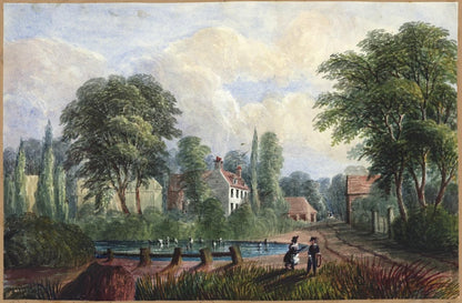 Mary Webster (1794-1883) Watercolour Painting - Harrow On The Hill London 18570