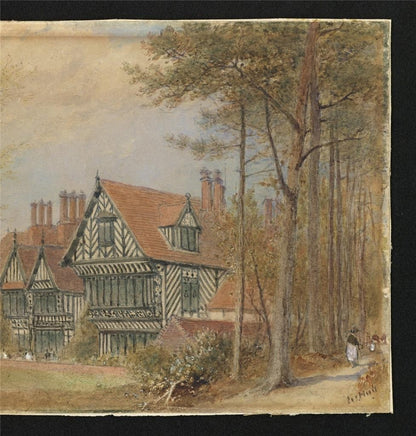 William Hull (1820-1880) Watercolour Painting Birket Foster's Home Witley Surrey5
