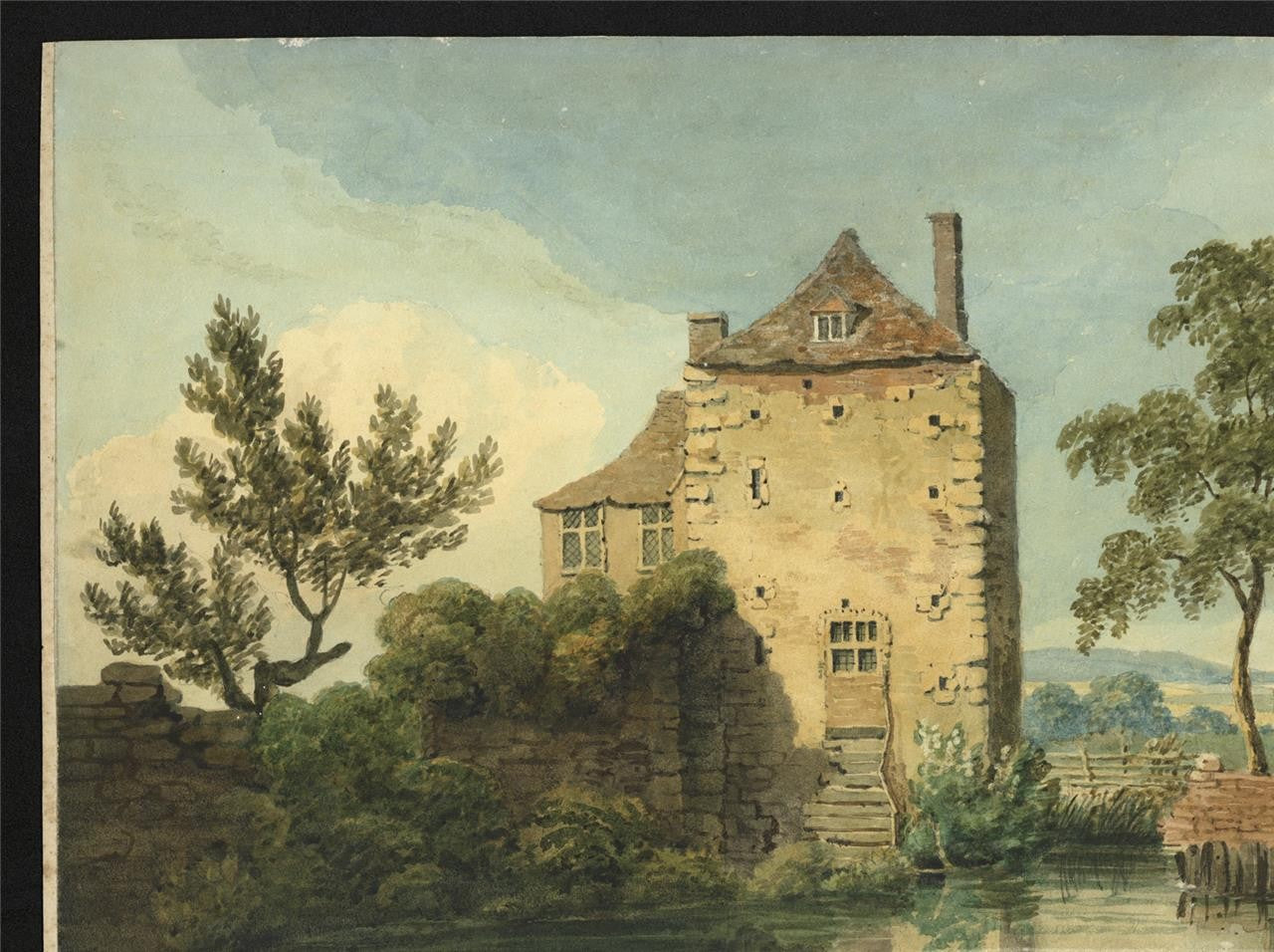 Anne Clark Watercolour Painting Part Of The Old Walls At Canterbury 18168