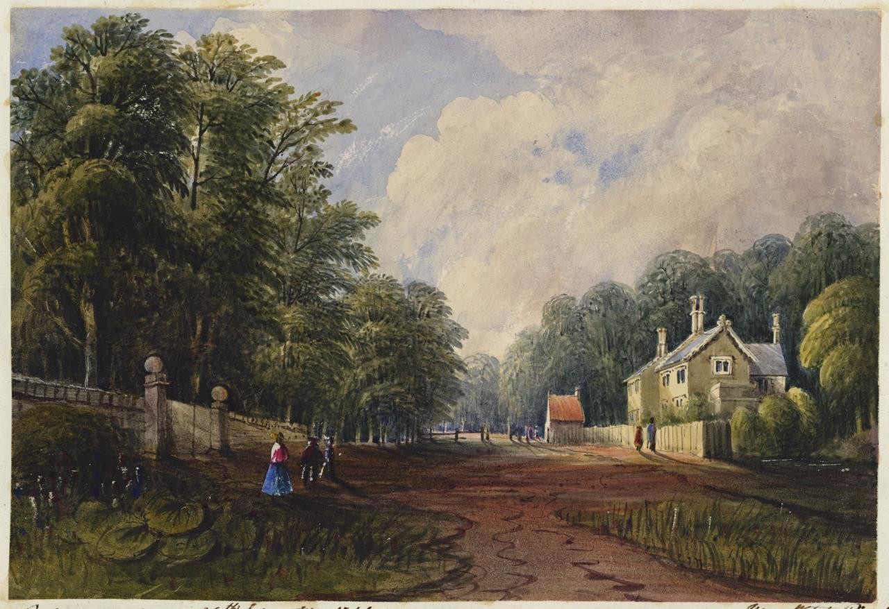 Mary Webster (1794-1883) Watercolour Painting - View On Harrow Road London 18410