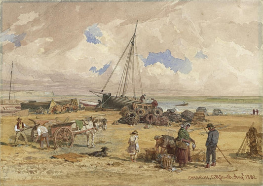 G. R. Smith Watercolour Painting Shanklin Isle Of Wight 1882  19th Century0