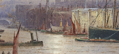 Frederick Edward Joseph Goff (18551931) Watercolour Painting London Bridge6