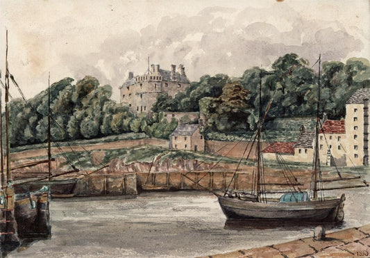 Burntisland Scotland 1856 - Antique Watercolour Painting - 19th Century0