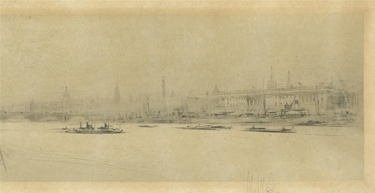William Walcot (1874-1943) Pencil Signed Etching - The Thames London4