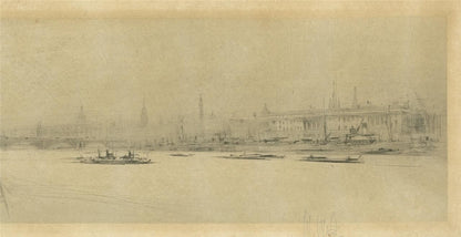 William Walcot (1874-1943) Pencil Signed Etching - The Thames London4
