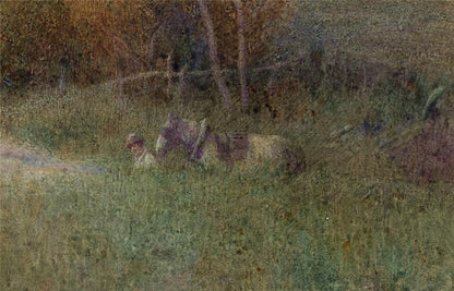 Percy Brooke (1869-1916) Watercolour Painting - Figures In Rural Landscape 19084