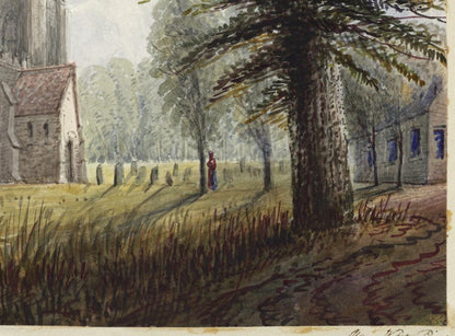 Mary Webster (1794-1883) - Watercolour Painting - Herne Church 18466