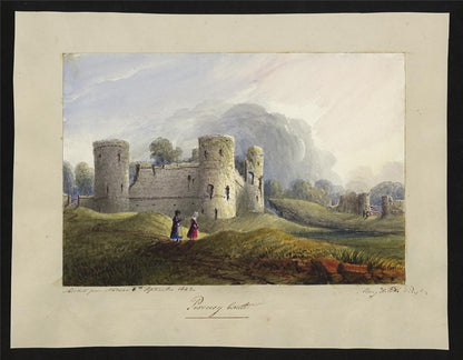 Mary Webster (1794-1883) - Watercolour Painting - Pevensey Castle Sussex - 18421