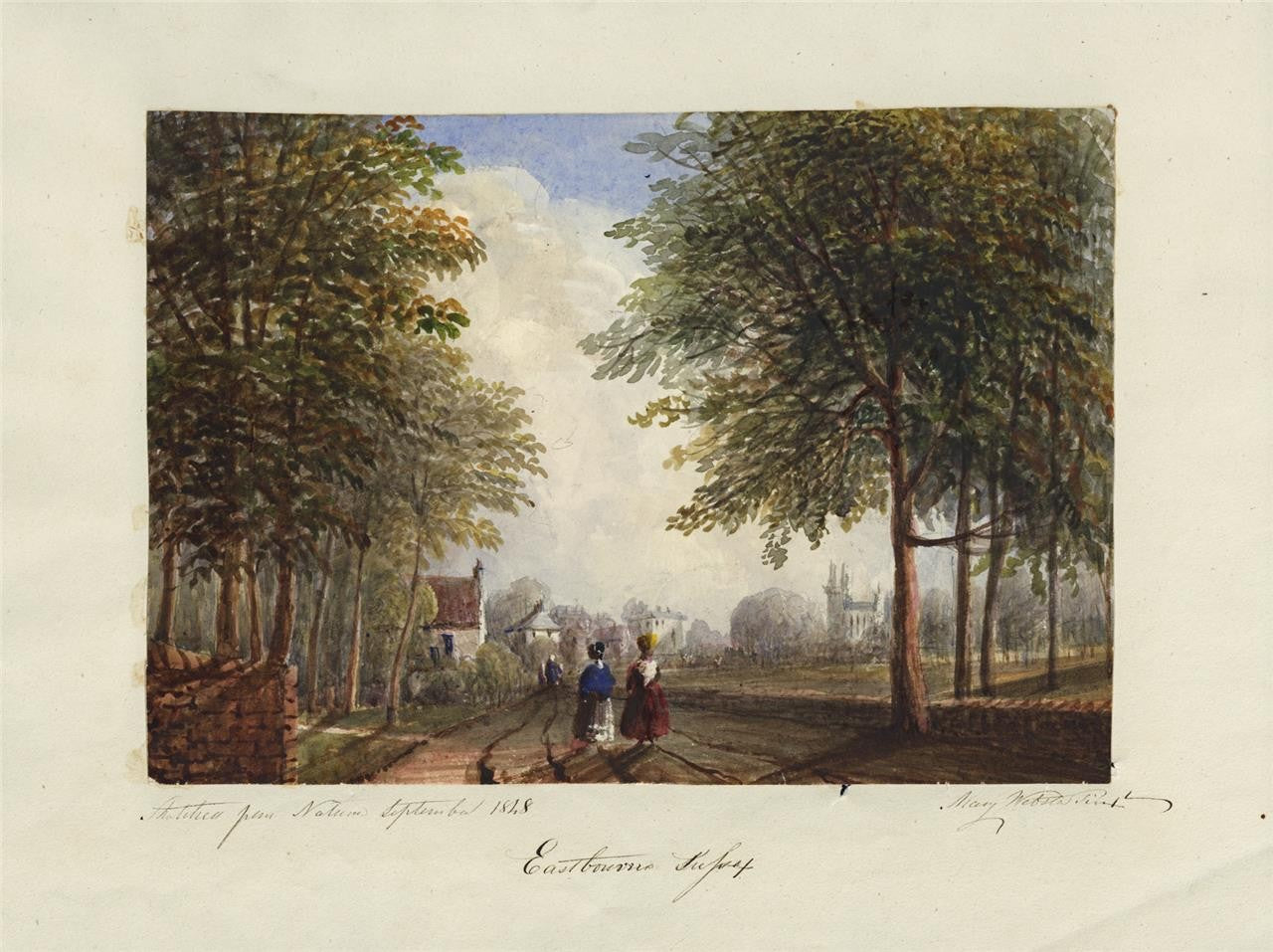 Mary Webster (1794-1883) Watercolour Painting - Eastbourne Sussex 184812