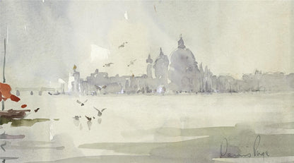 Dennis Page (b.1926) - Watercolour Painting - Venice Italy3