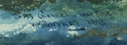 William Minshall Birchall Watercolour Painting - Cross Channel Wartime 1918 WW11