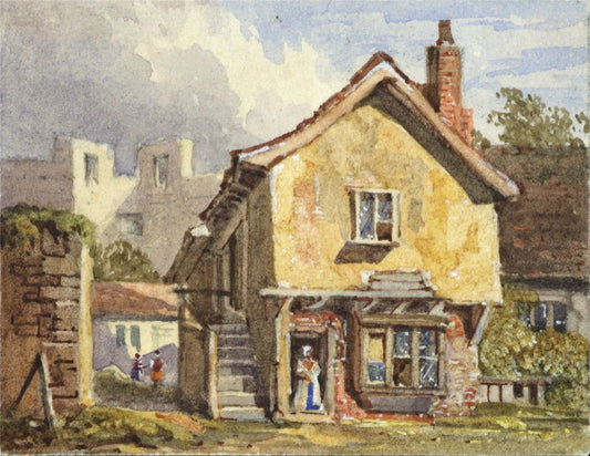 Style Of Samuel Prout Carnarvon Miniature Watercolour Painting 19th Century0