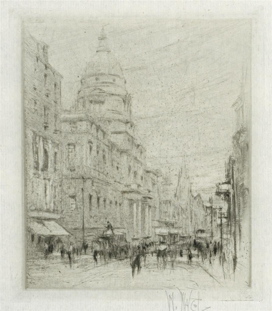 William Walcot (1874-1943) Signed Etching The University Edinburgh Scotland0