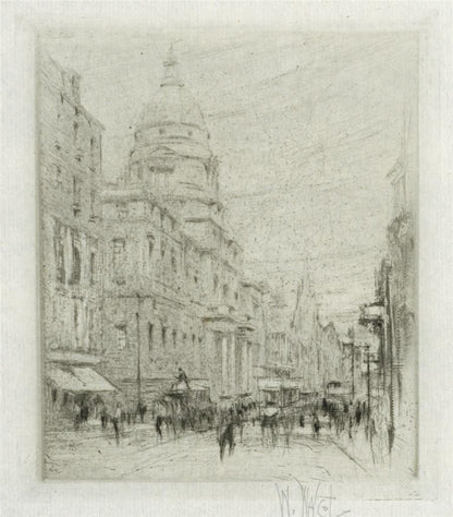 William Walcot (1874-1943) Signed Etching The University Edinburgh Scotland0