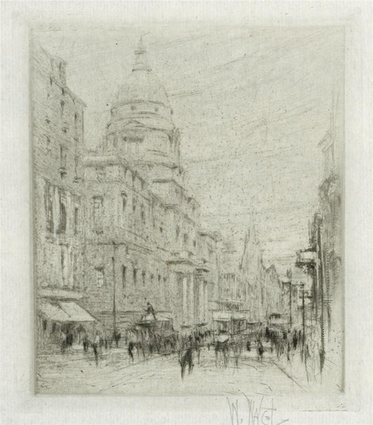 William Walcot (1874-1943) Signed Etching The University Edinburgh Scotland0