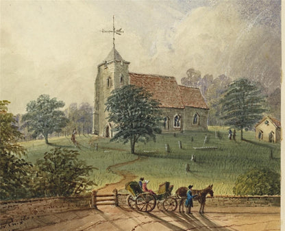 Mary Webster (1794-1883) Watercolour Painting St Martin's Church Canterbury 18436