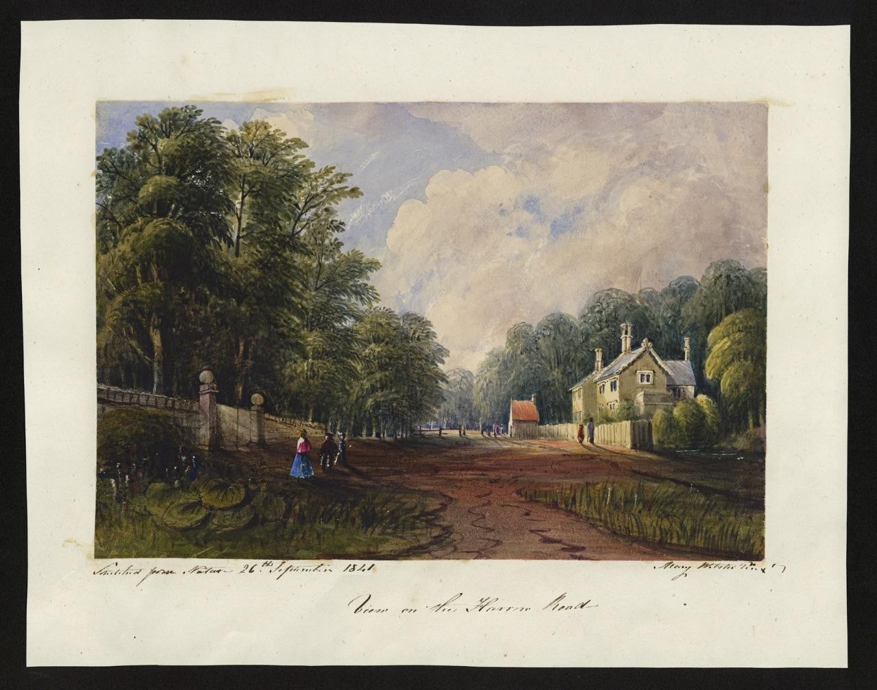 Mary Webster (1794-1883) Watercolour Painting - View On Harrow Road London 18411