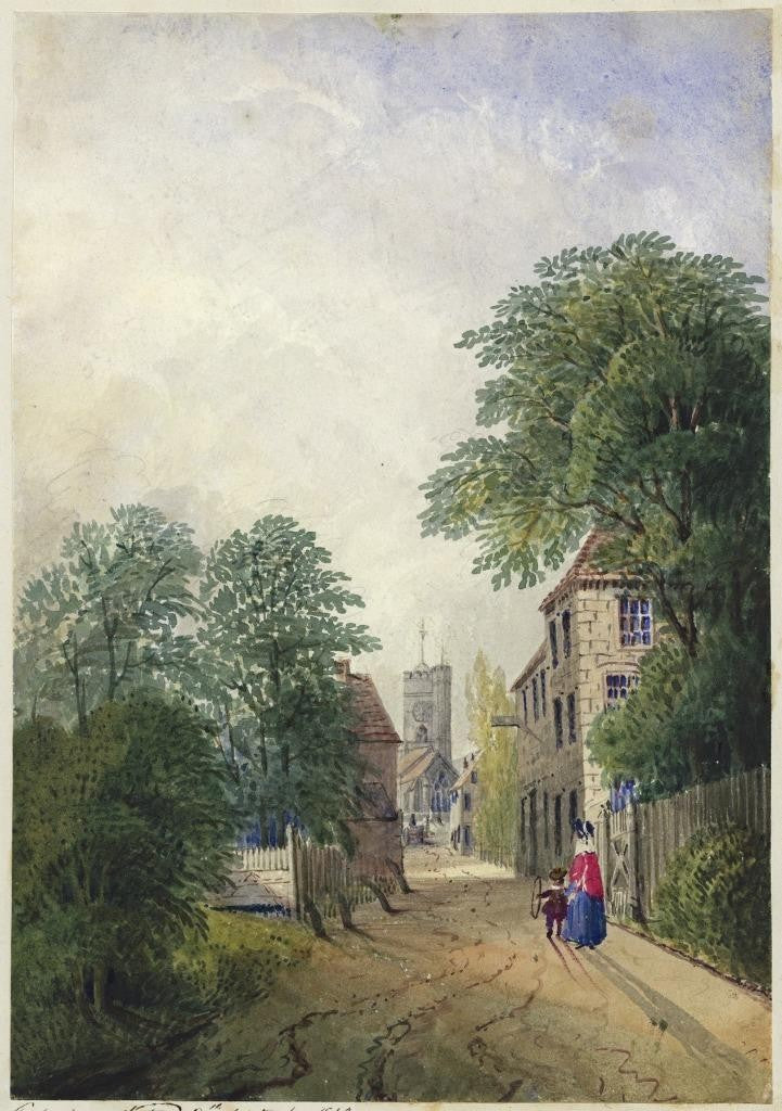 Mary Webster (1794-1883) Watercolour Painting St Peter's Broadstairs Kent 18430