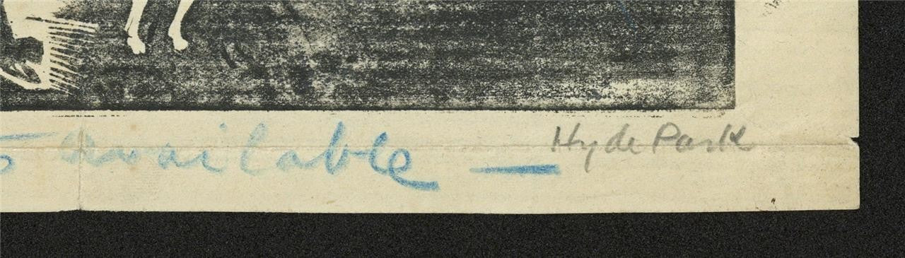 Ludovic-Rodo Pissarro (1878-1952) Antique Wood Engraving - Hyde Park London4