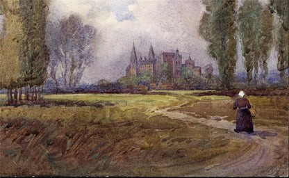 Alfred Crowdy Lovett (1862-1919) Watercolour Painting Loches France Landscape2