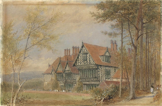 William Hull (1820-1880) Watercolour Painting Birket Foster's Home Witley Surrey0