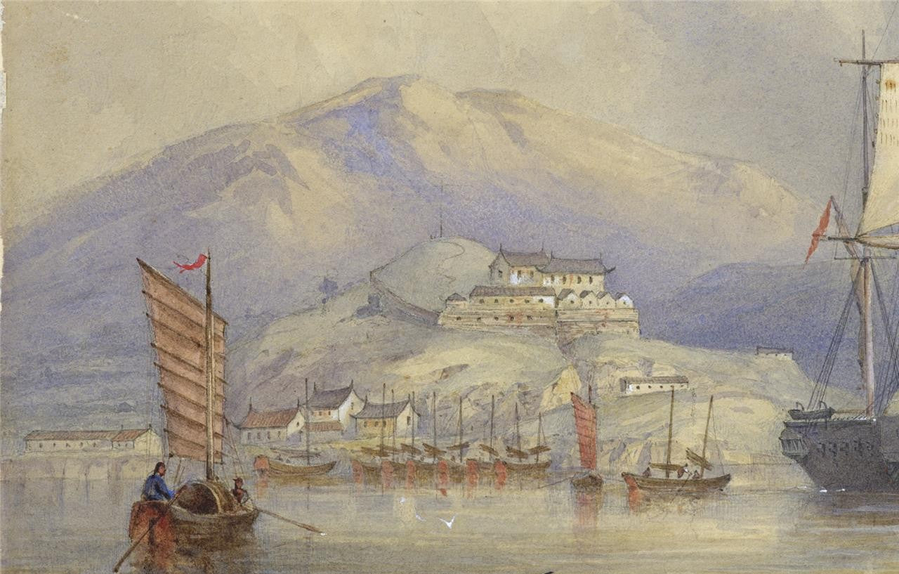 Walter William May (1831-1896) Watercolour Painting China - Chinese Harbour 18636