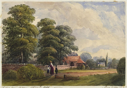Mary Webster (1794-1883) Watercolour Painting - Farm Near Sudbury London 18410