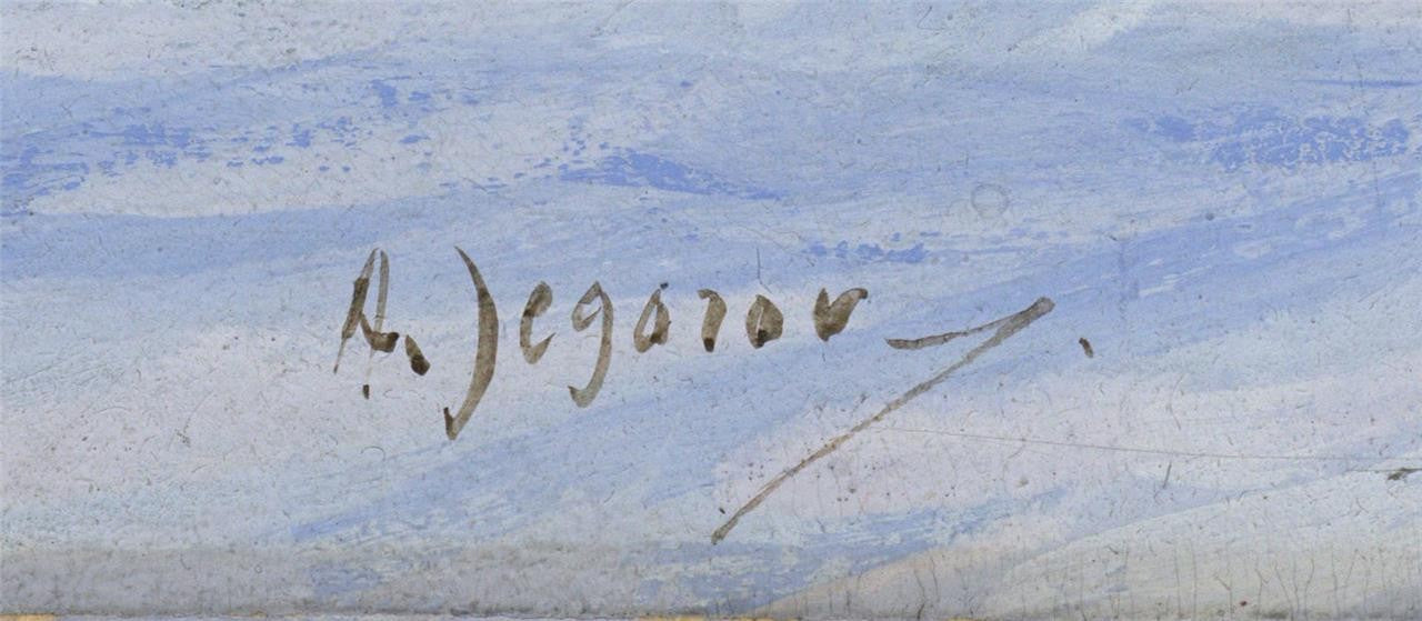 Andrei Yegorov (1878-1954) - Painting - Snowy Winter Landscape2