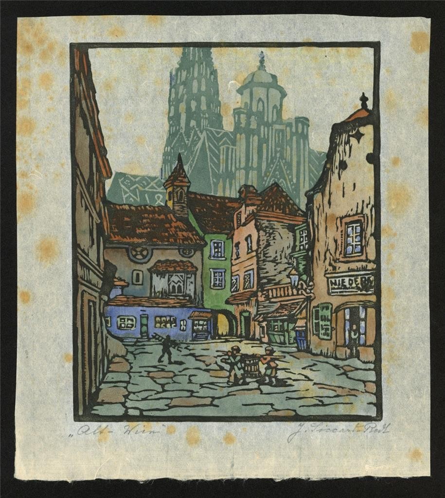 Josephine Siccard-Redl (1878-1938) - Woodcut Signed In Pencil - Vienna Austria1