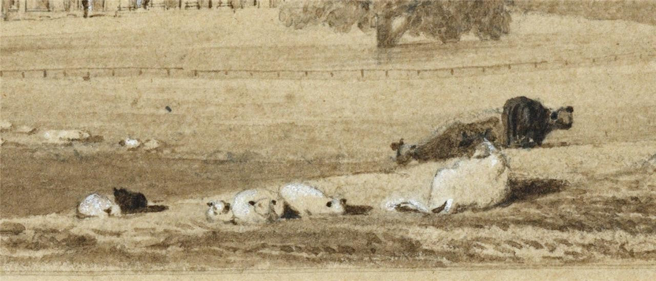John Preston Neale (1780-1847) Watercolour Painting Silwood Park Berkshire3