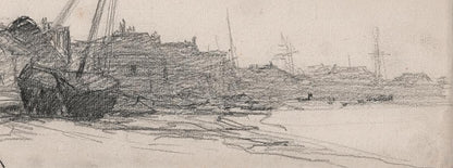 George Charles Haite (1855-1924) Pencil Drawing Wells-Next-The-Sea 18996