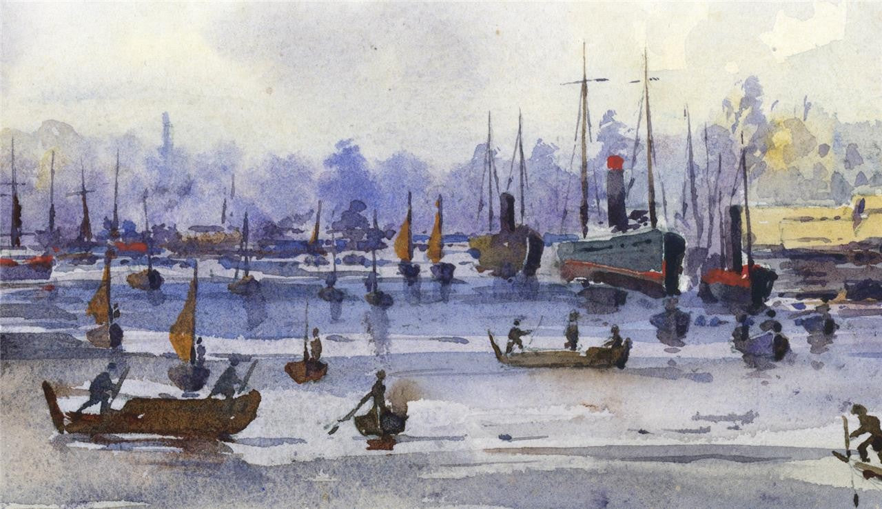 Arthur Herbert Hussey Watercolour Painting Saigon Ho Chi Minh City Vietnam 19087