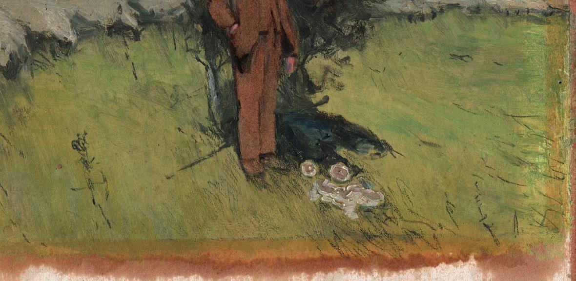 Gideon Matthew Fidler (1857-1942) Oil Painting - The Shepherds Breakfast5