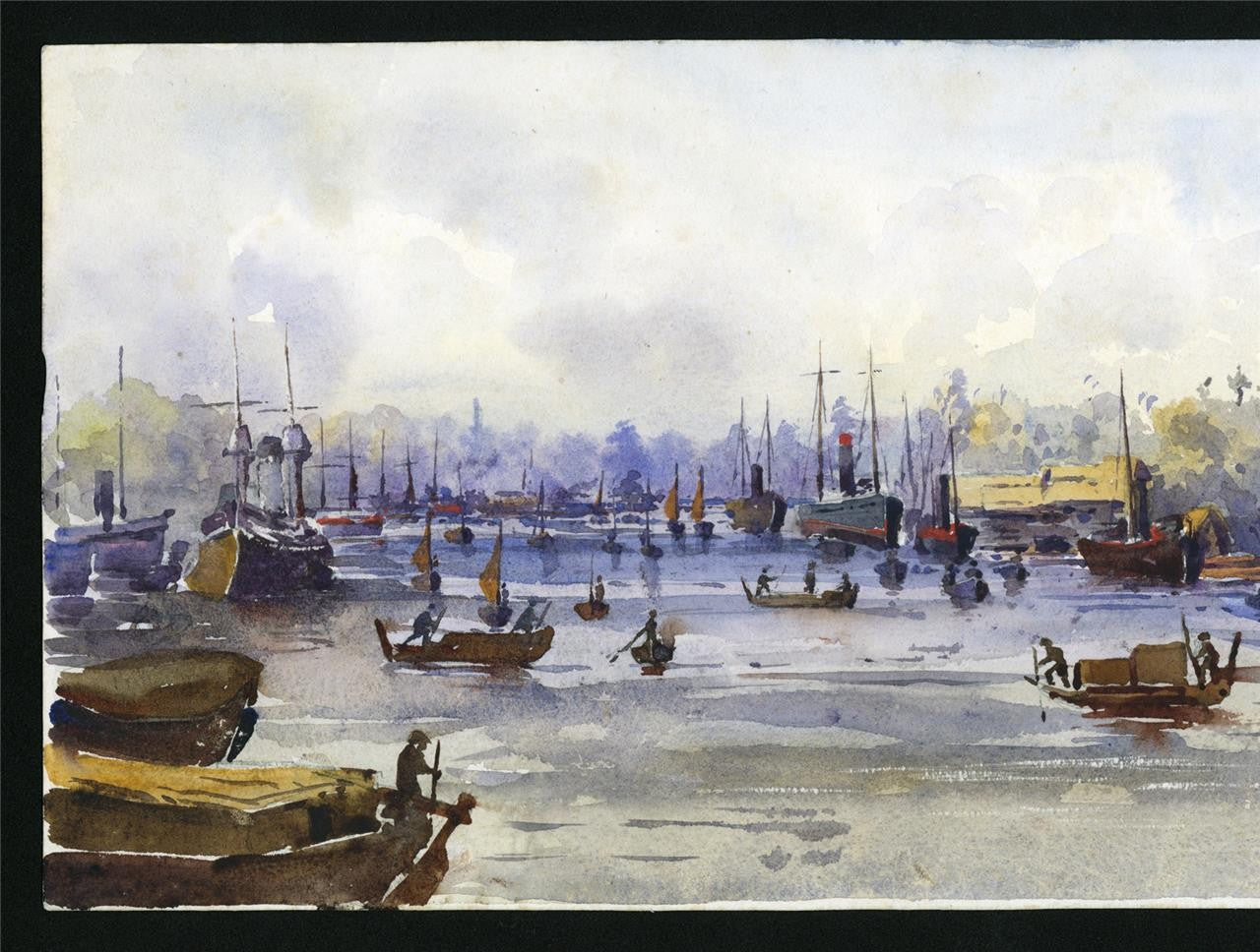Arthur Herbert Hussey Watercolour Painting Saigon Ho Chi Minh City Vietnam 19083