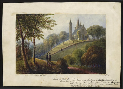 Mary Webster (1794-1883) Watercolour Painting - Brechin Cathedral Scotland 18551