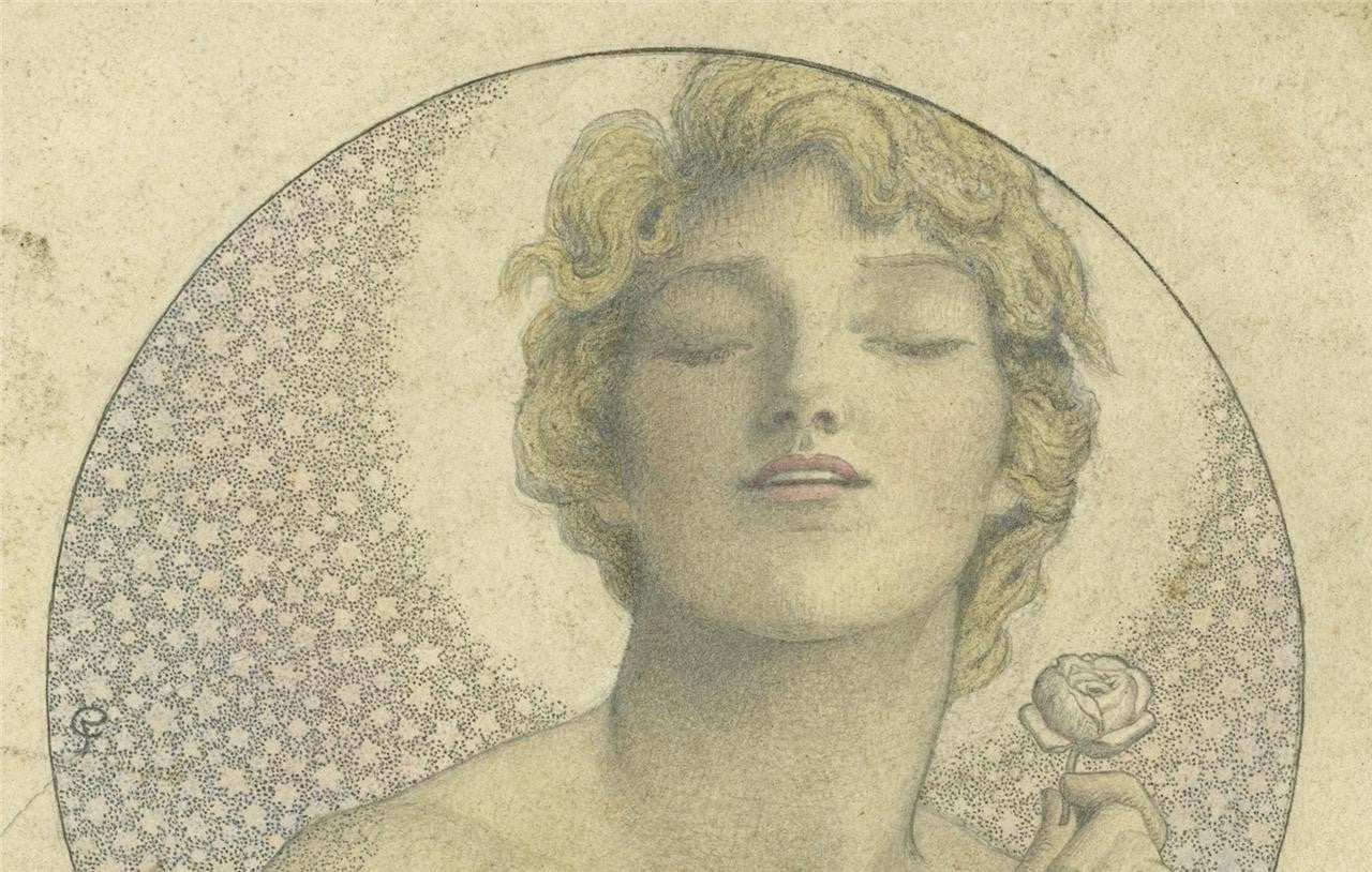 Cecil French (18791953) Pencil Drawing  The Flowering Of The Ages11