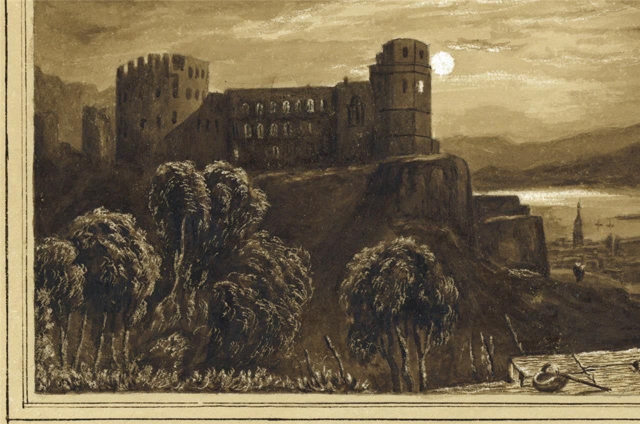 After Clarkson Stanfield Heidelberg Castle Watercolour Painting - 19th Century4