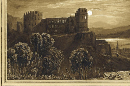 After Clarkson Stanfield Heidelberg Castle Watercolour Painting - 19th Century4